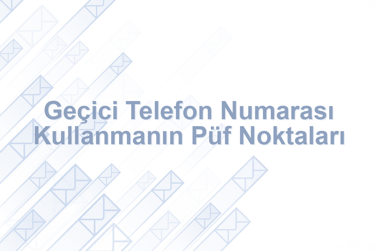 geçici telefon numarası